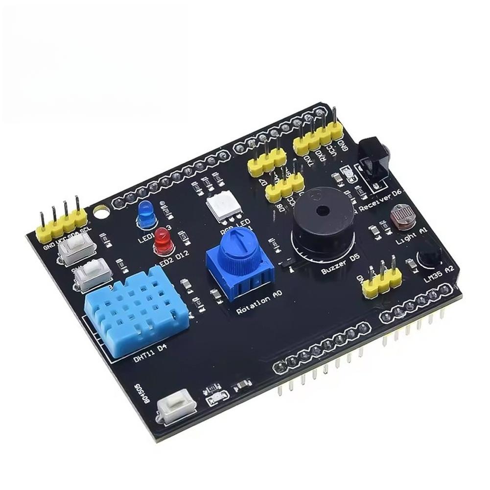 9-in-1 Multifunctional Expansion Board With Humidity Sensor LM35 Sensors Buzzer Instrument Parts Accessories