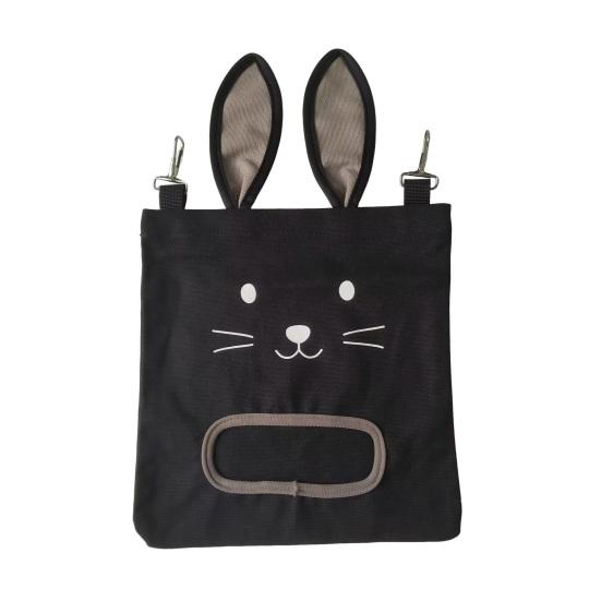 Kaninmater Kanindesign Hengende Fôrpose Gressdispenser med Kroker for Kaniner Marsvin Hamster Chinchillaer Små Kjæledyr