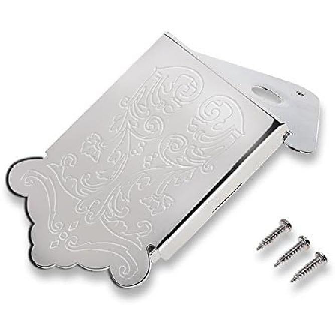 Dilwe Mandolin Tailpiece Bridge, Mandolin Guitar Tailpiece with Screws for 8 String Guitar Musical Instrument Part(Silver)
