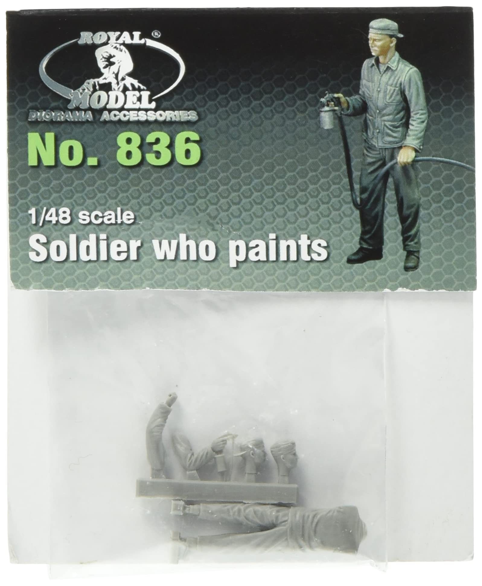 

Royal Model US Army Vehicle Maintenance Soldier Spray Painting Maintenance Soldier Resin Kit RM836 1/48