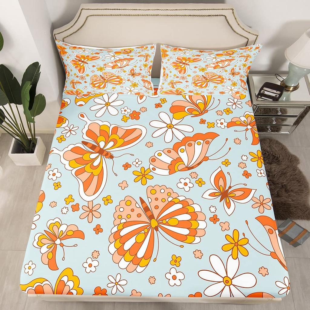 Striped Pattern Bed Hat Three-Piece Digital Printing Bedding Bed Hat Three-Piece Set Children And Adults