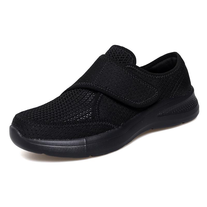 Velcro Soft-Soled Walking Shoes for Seniors, Men and Women, Wide Fit, Large Size 42, Ideal for Autumn Sports and Comfort.