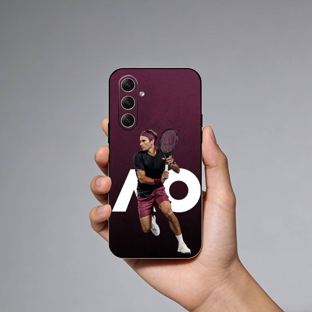 R-Roger Federer The King of Tennis Phone Case For Samsung Galaxy A73,A72,A71,A70,A52,A51 Others Soft Black Cover