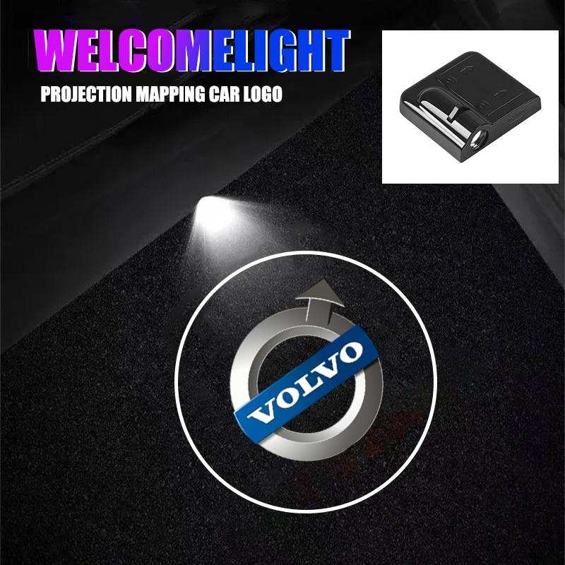2 Stück LED Auto Tür Willkommenslicht Auto Logo HD Projektorlampe Für Volvo Xc60 Xc90 V40 V50 V90 S80 C40 XC40 V70 XC70 C30 C70 Rdesign
