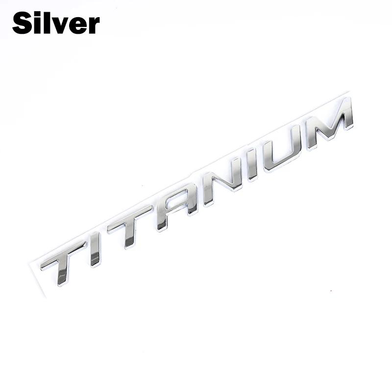 

3D срібляста титанова літера Chrome Decal Badge Emblem Car Styling Sticker for Ford Mondeo Mkv Kuga Ecosport Focus срібний