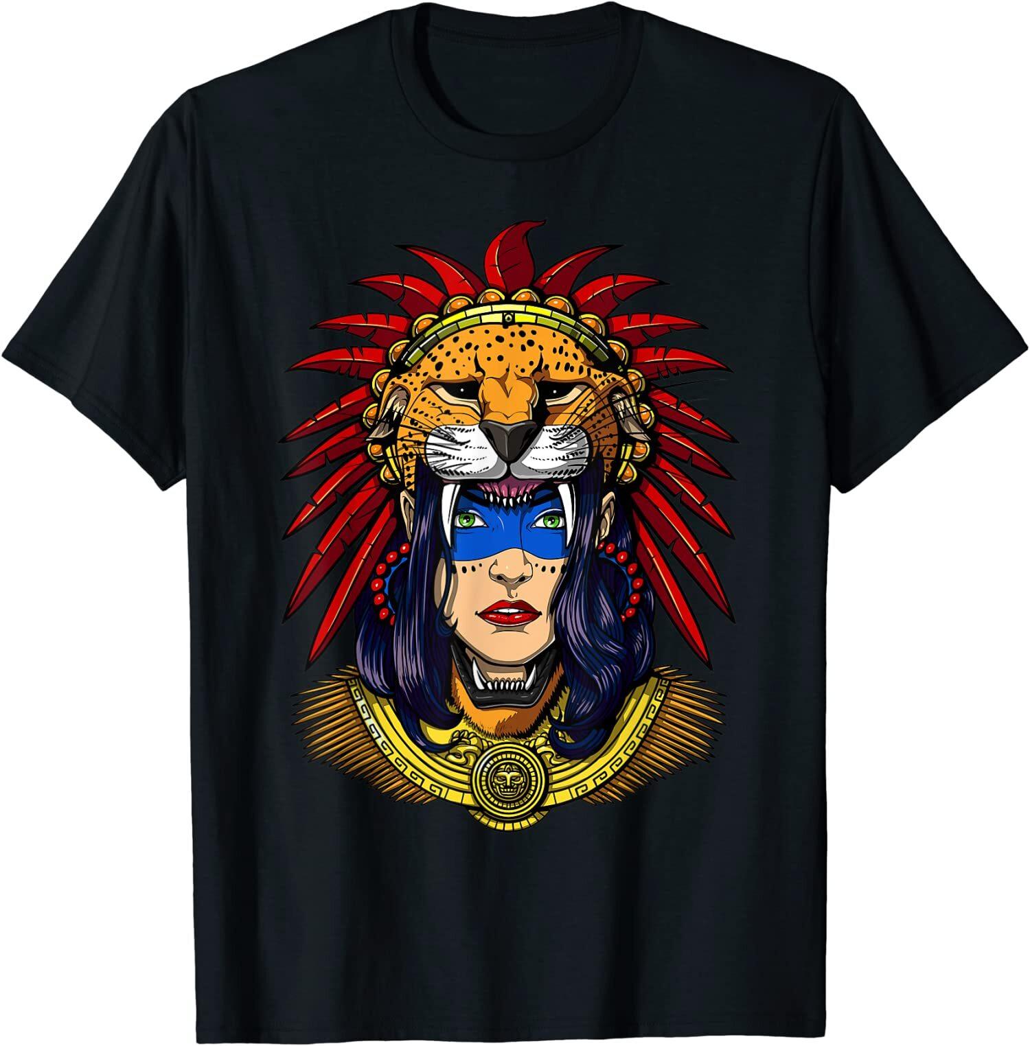 New Limited Aztec Jaguar Warrior Native Mexican Mayan Princess Mythology T-Shirt S