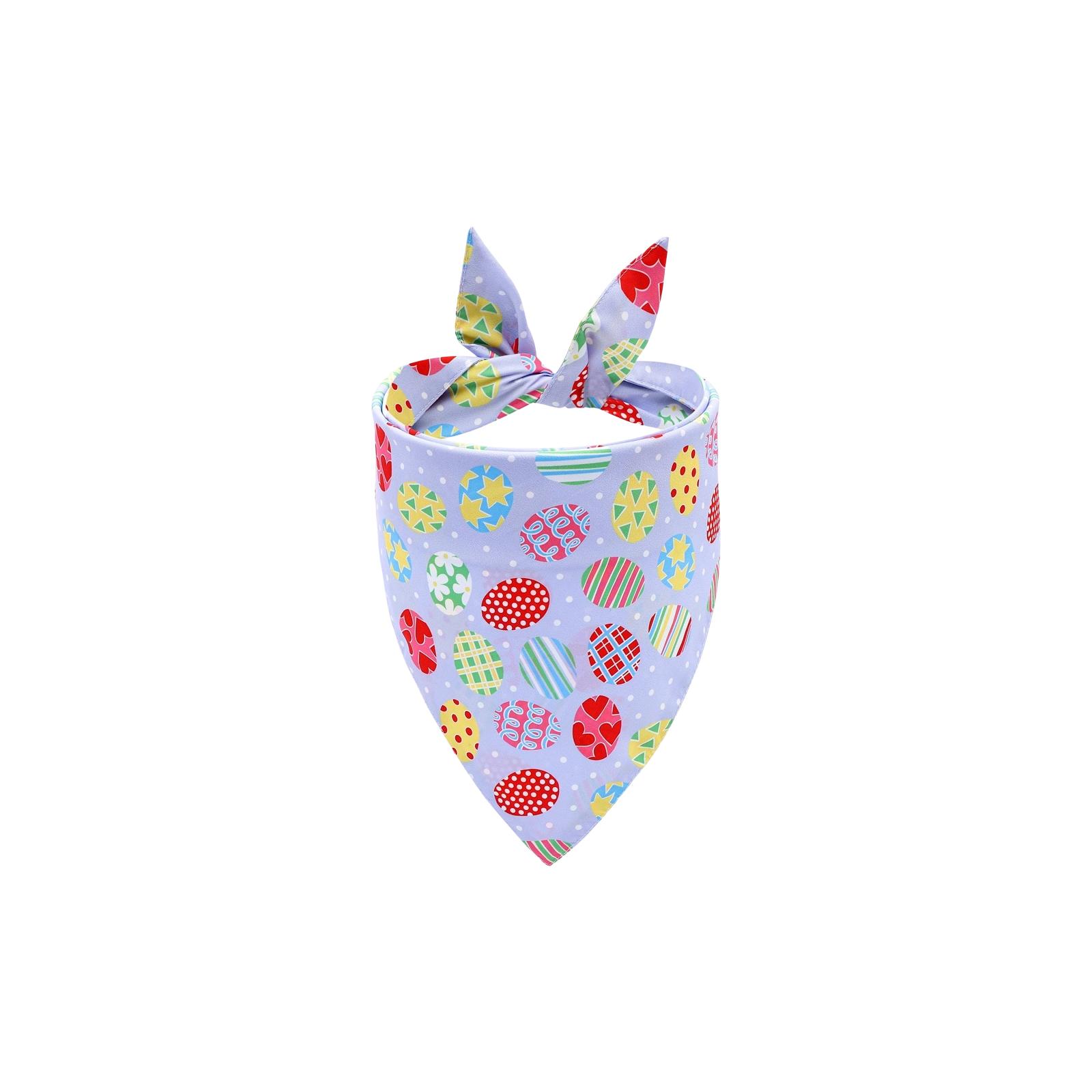 

Пасхальная бандана для собаки с узорами из кроликов и моркови, двусторонняя бандана-шарф для домашних животных для праздничных нарядов One Size