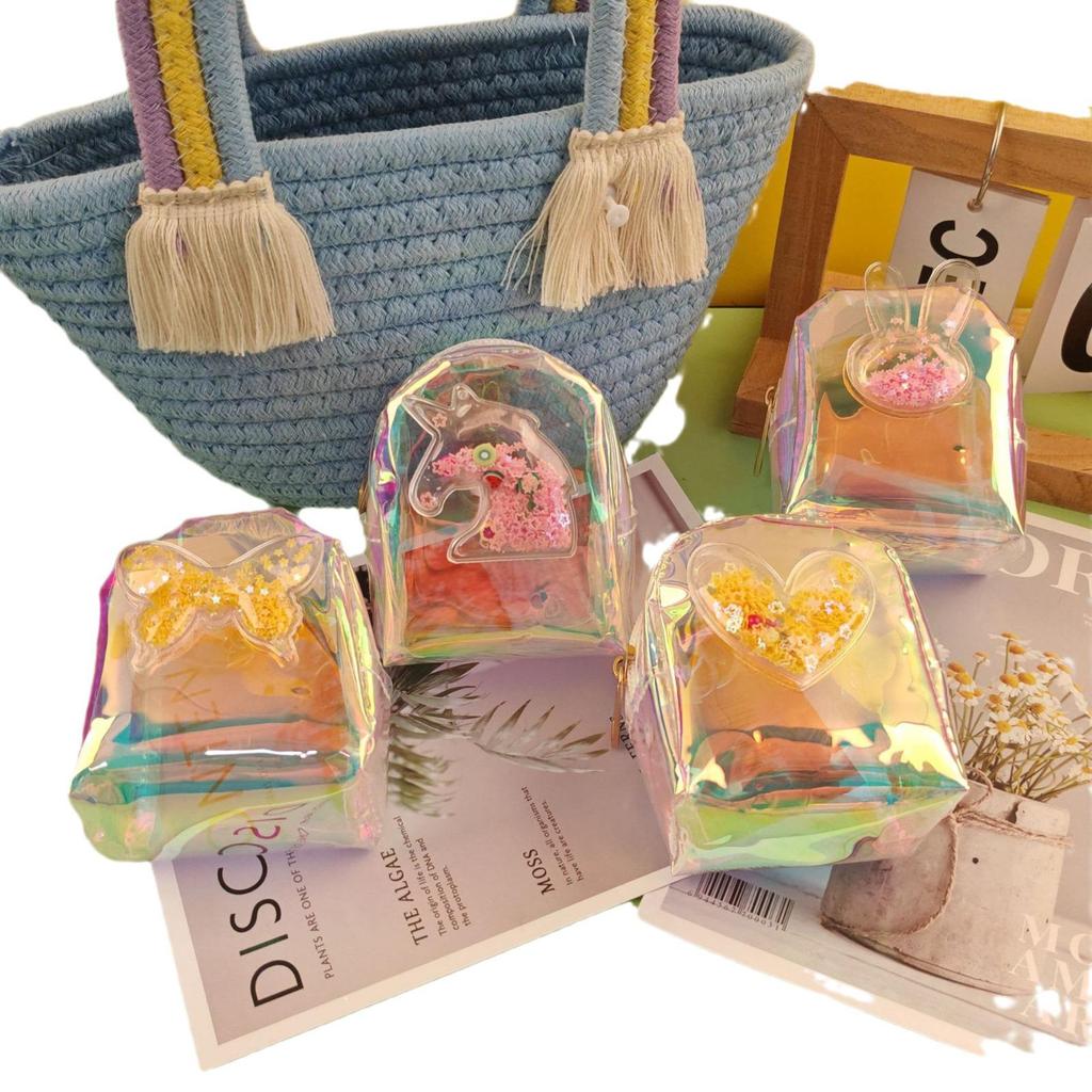 Colorful Heart-Shaped Mini Coin Purse: Portable Bag for Lipstick & Earphones