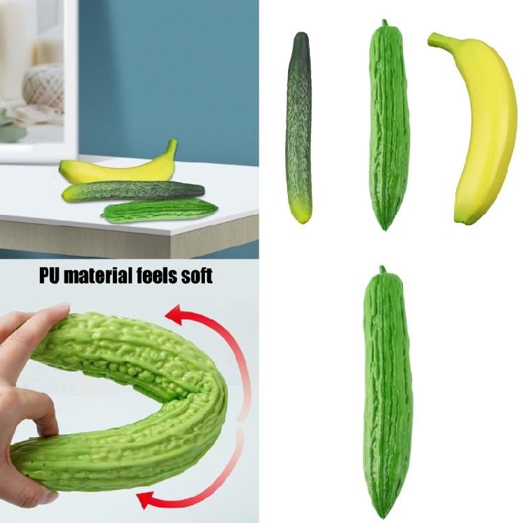 Simulazione Banana Cetriolo Melone Amaro Frutta Verdura Realistica Decorazione per Decorazione Casa, Esposizione, Servizio Fotografico