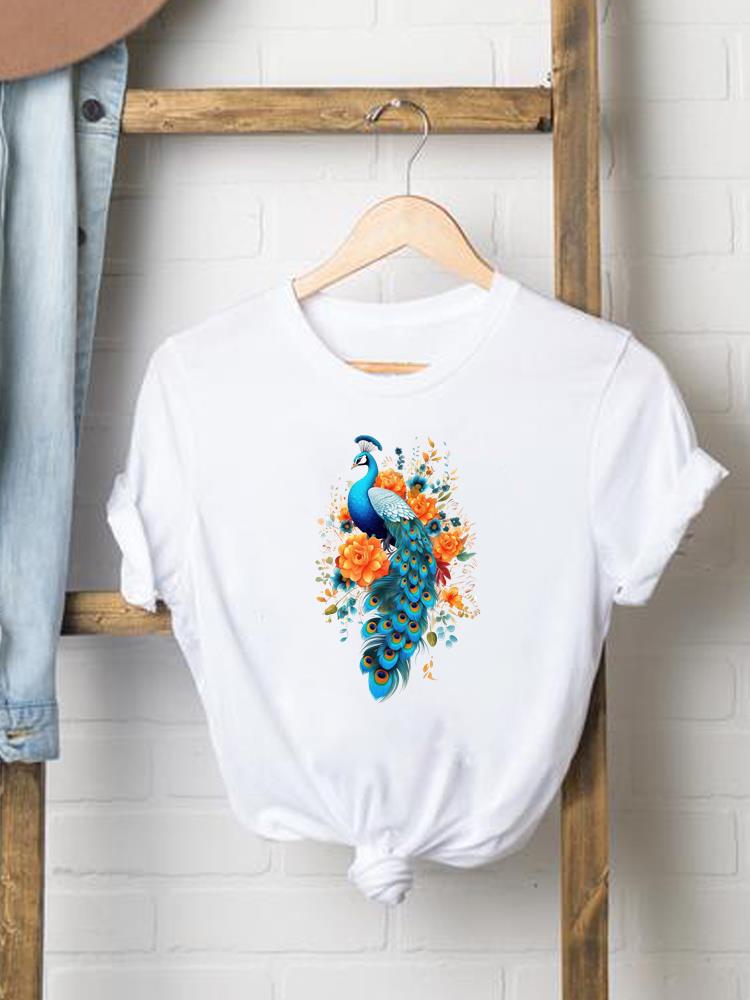 (Asian Size) lovely flower cute 90s  Print Female Women printing Fashion Tee Top Clothing T Shirt Woman Short Sleeve Graphic T-shirts