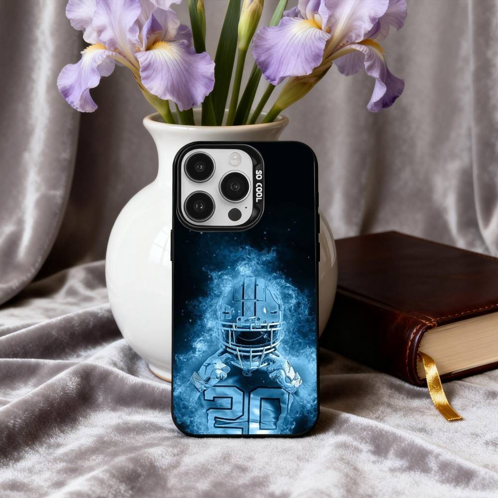 

Physical American Football sport Phone Case For iPhone17,16,15,14,13,12,11 Plus,Pro Max Black Candy silver phone case iPhone16plus