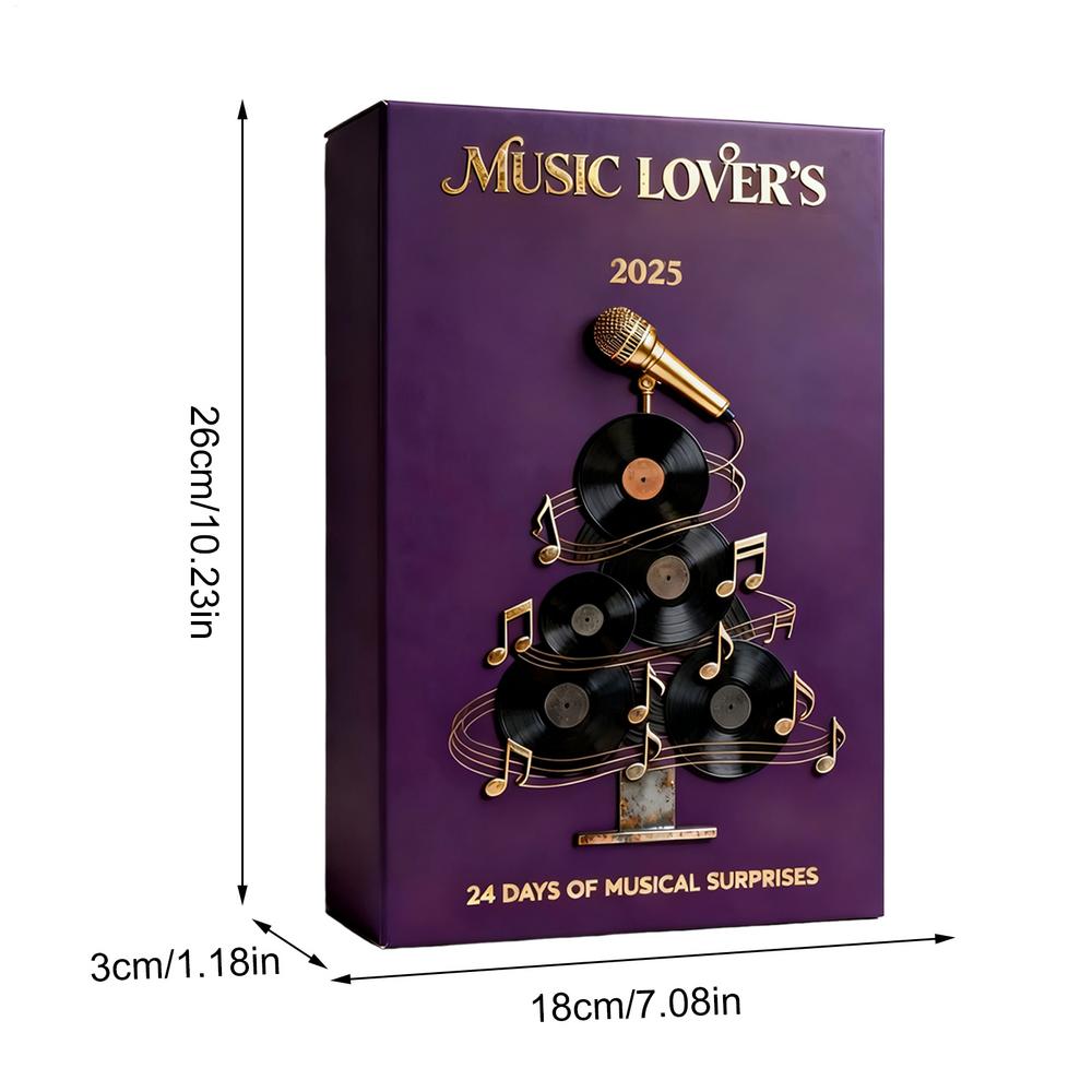 

Music Lover Advent Christmas Calendar 2025 2D Acrylic Decoration 24 Days Musical Elements Advent Pendant for Home Christmas Tree Xxl