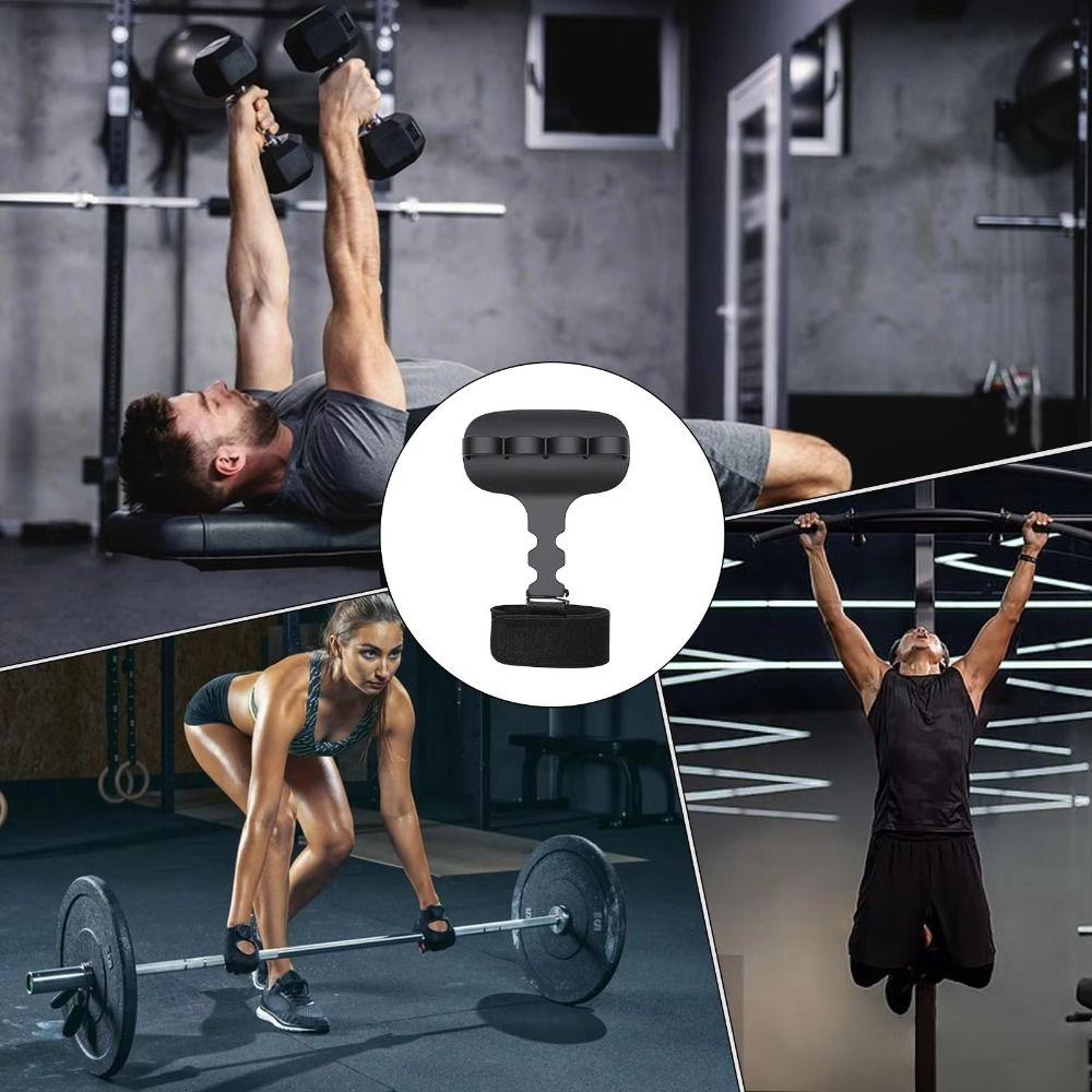 1 Pc/ Pair Ergonomic Shape Lifting Grips Silicone Material Anti-Slip Grips  Barbell Exercises