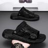 New Men's Summer Sandals Outdoor Travel Beach Shoes Casual Crocodile Pattern Thick-soled Dual-purpose Breathable Non-slip Slippers