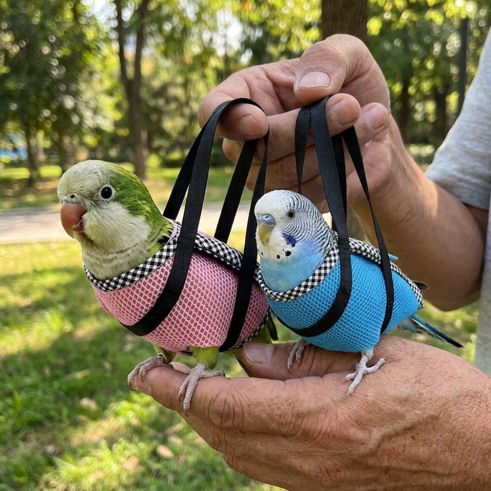 Breathable Mesh Parrot Hand Carrier Bag Portable Parrot Anti Escape Vest Birds Walking