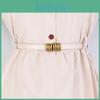 Chic Waist Women Belt Pu Leather With Thread Coupling Design For Dressing Casual