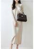 Women's 100% Wool Slim Fit Over-Knee Dress - Autumn/Winter Collection