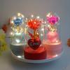 Modern Mini Acrylic Plastic Flower Gold Rose Luminous Ornaments Creative Gifts for Valentine's Day Teacher's Day Women's Day