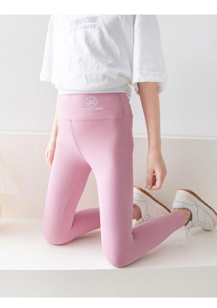 High Waist Comfortable Girls' Shark Print Barbie Pants - Elastic & Skin-Friendly Base Layer Wear