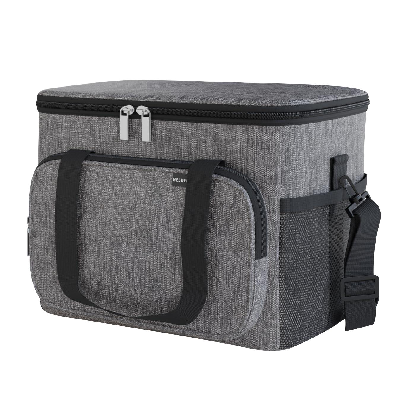 

30 л Оксфордская термосумка-холодильник для кемпинга, пикника, регулируемый плечевой ремень и встроенная открывалка для бутылок, герметичная сумка для пикника серый