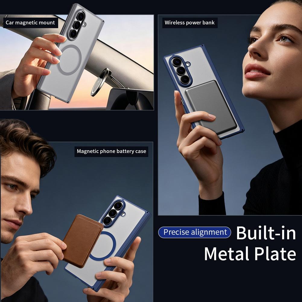 Clear Matte Slightly Phone Case for Samsung Galaxy Z Fold 8 Ultra Fold 7 6 5 4 Front Glass Strong Magnetic Hinge Protect Cover