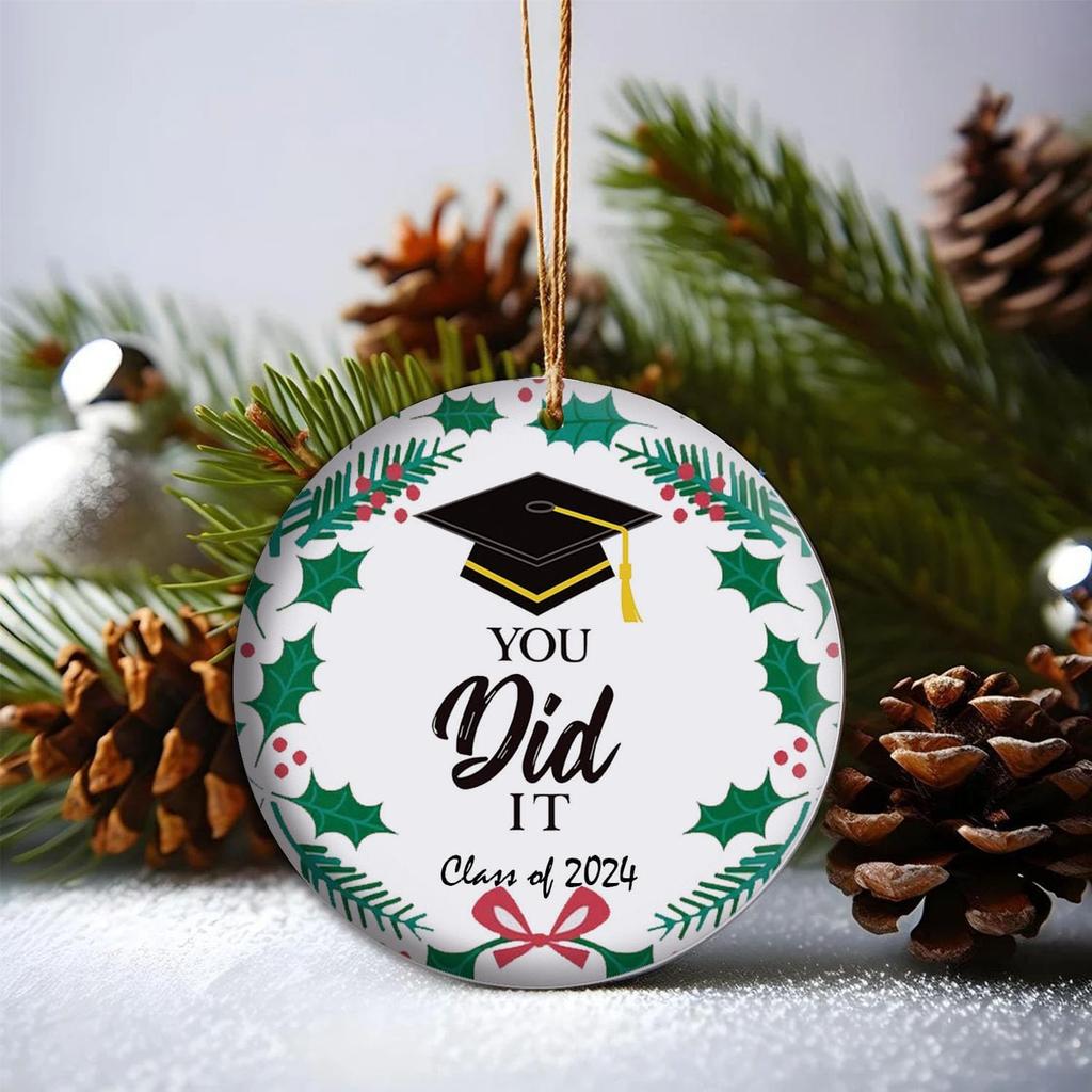 Class of 2024 Graduation Christmas Ornament 2024 Ornament Christmas Graduate College Graduation High School Graduate Class 2024