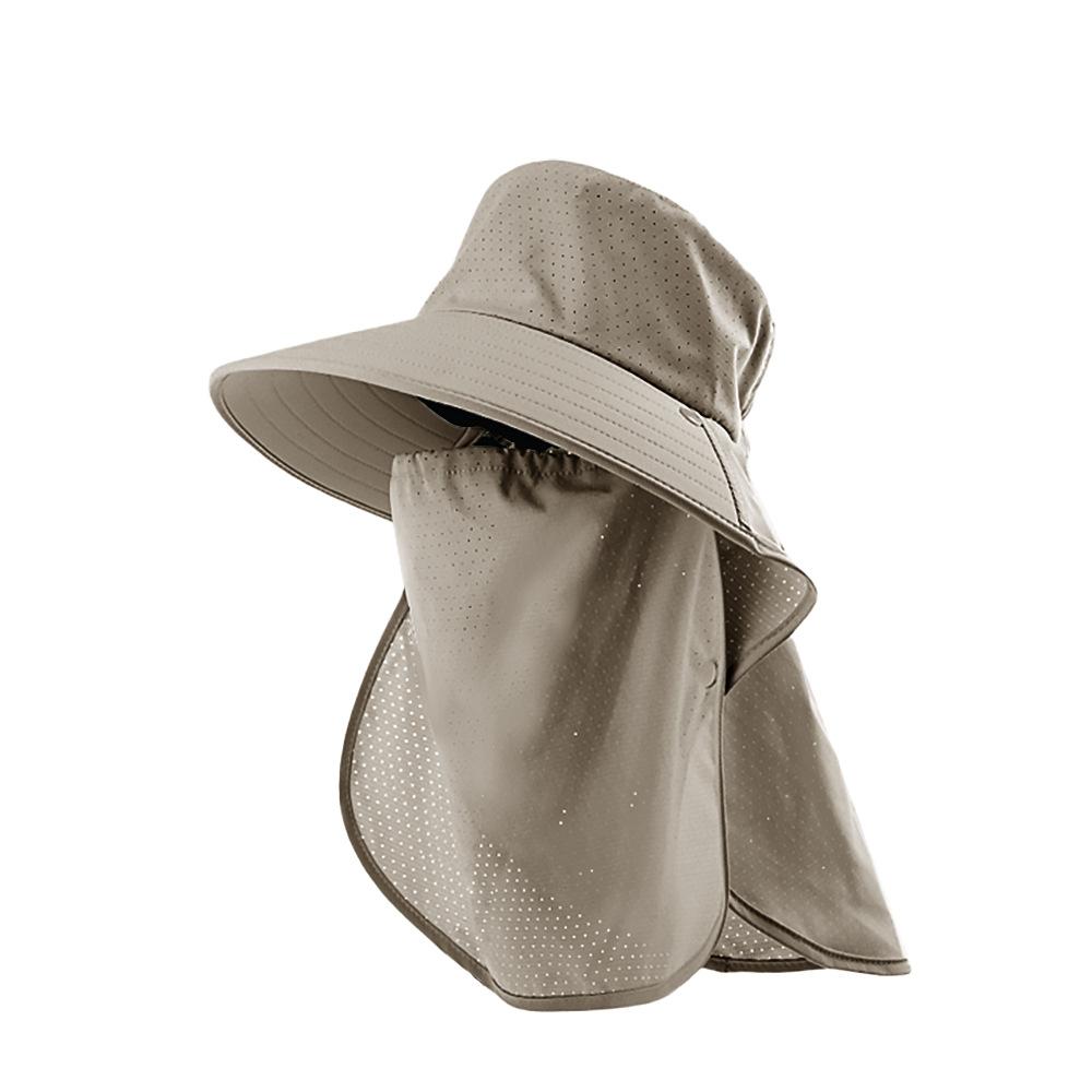 UPF50+ UV-Schutz Abnehmbarer Fischerhut mit Gesichts- und Nackenschutz, Vielseitiger Sonnenhut 99,9% UV-Schutz für Damen Outdoor-Reisen