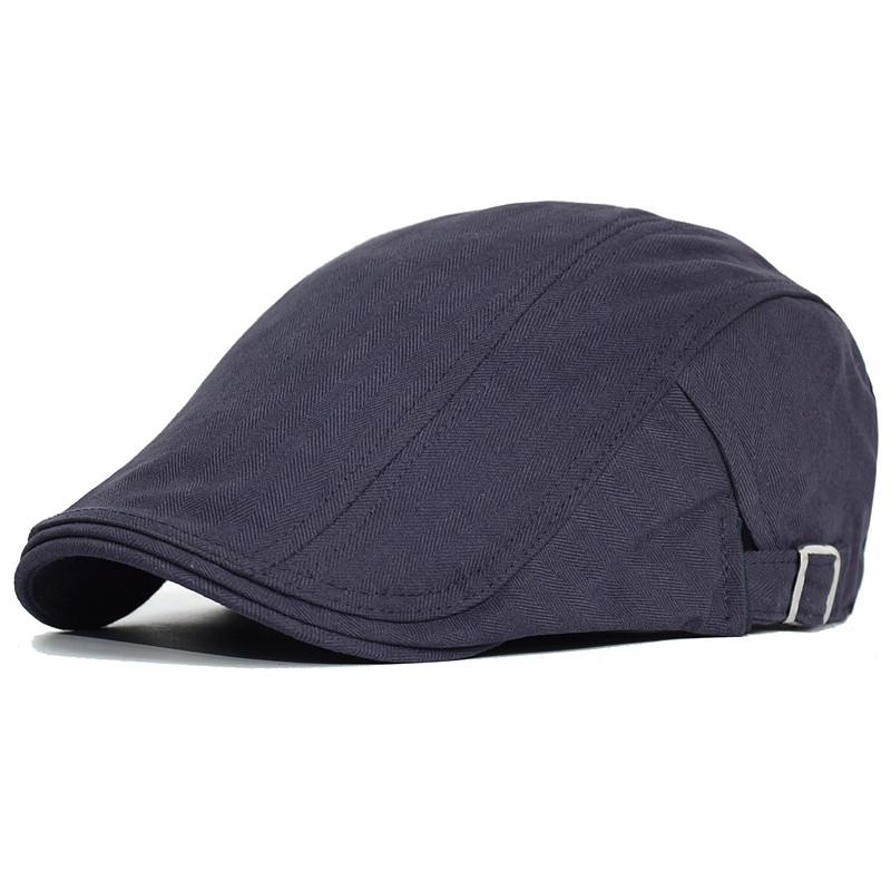Men's Vintage Cotton Flat Cap, Adjustable Newsboy Beret Hat, Casual Gatsby Ivy Cap for Men & Women (5 Colors Available)