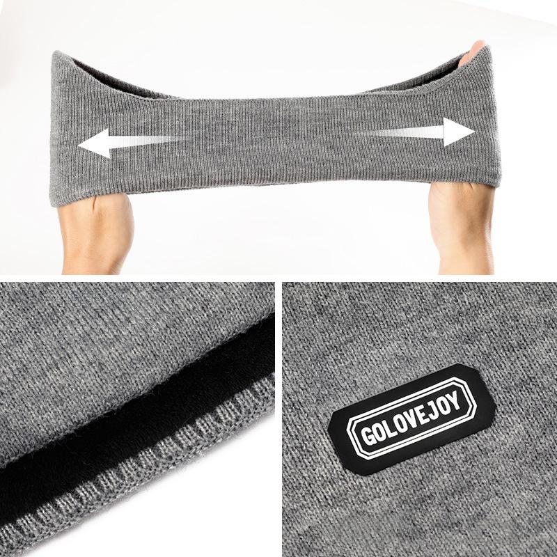 Winter Running Earmuffs for Men Double-Layer Warm Elastic Thicken Plush Earmuffs Outdoor Sports Cycling Windproof Fleeze Earflap
