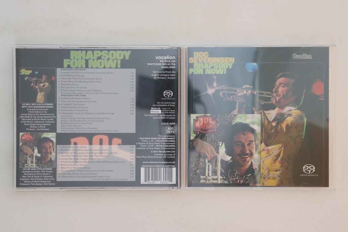 

CD DOC SEVERINSEN - Rhapsody For Now! & Doc CDLK4609 VOCALION 2017 Japan Jazz Used