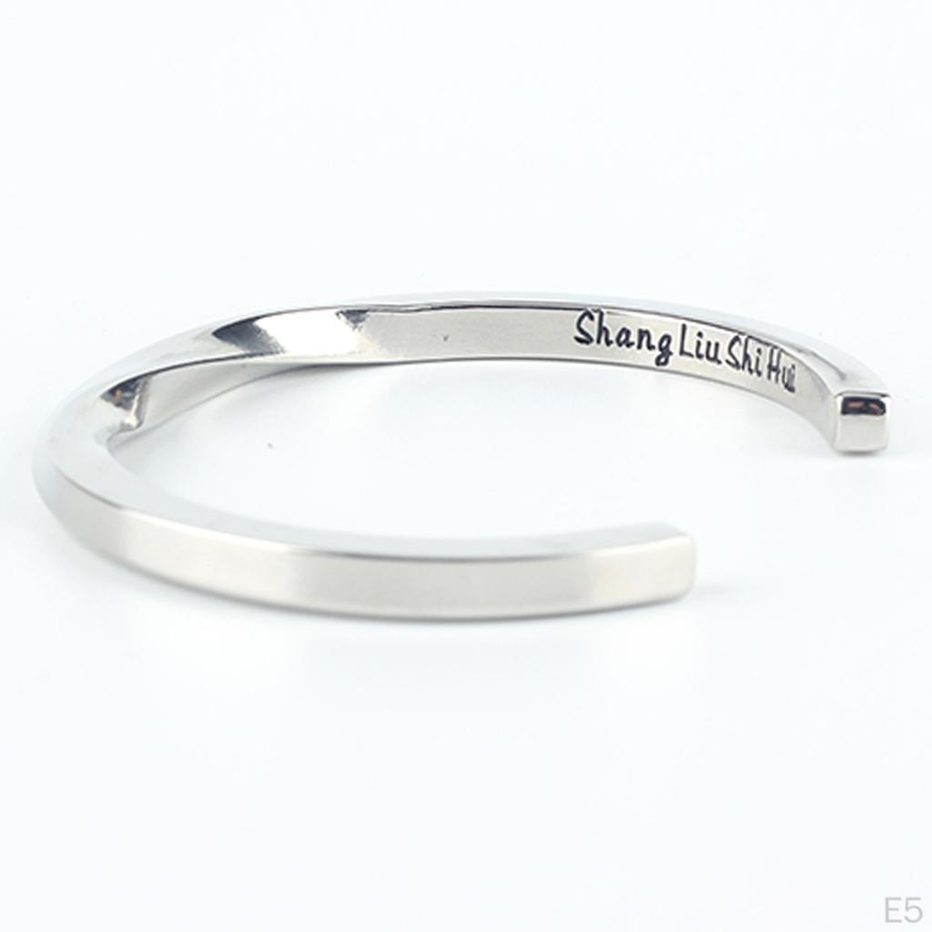 Cuff Bangle Bracelet Birthday Gifts for Women Men Stainless Steel Impressed Statement