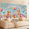 1 Piece a Party Capybara Birthday Celebration a Cute Capybara-themed Party Background Cloth a Birthday Party Decoration
