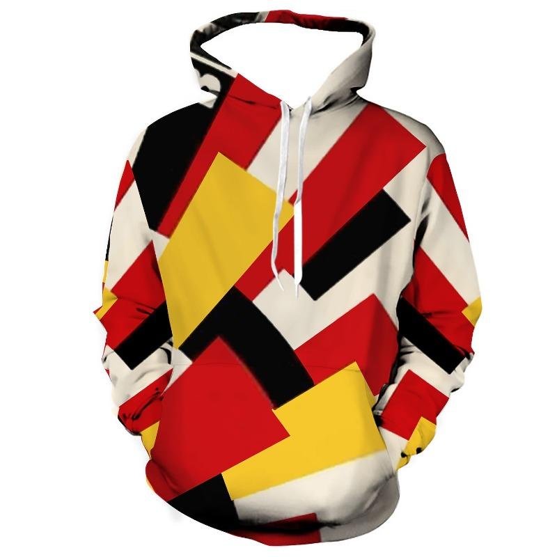 Men's Color Block Graphic Prints Hoodie Hoodies Sweatshirt Designer Casual Big and Tall Long Sleeve Hooded