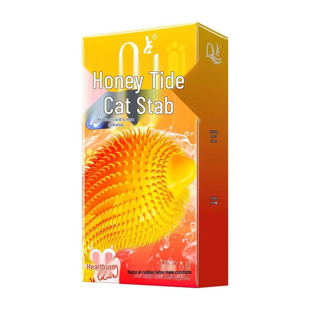 Q Point Thorn Set: Erotic Couples' Condoms with Large Particles, 2pcs/pack