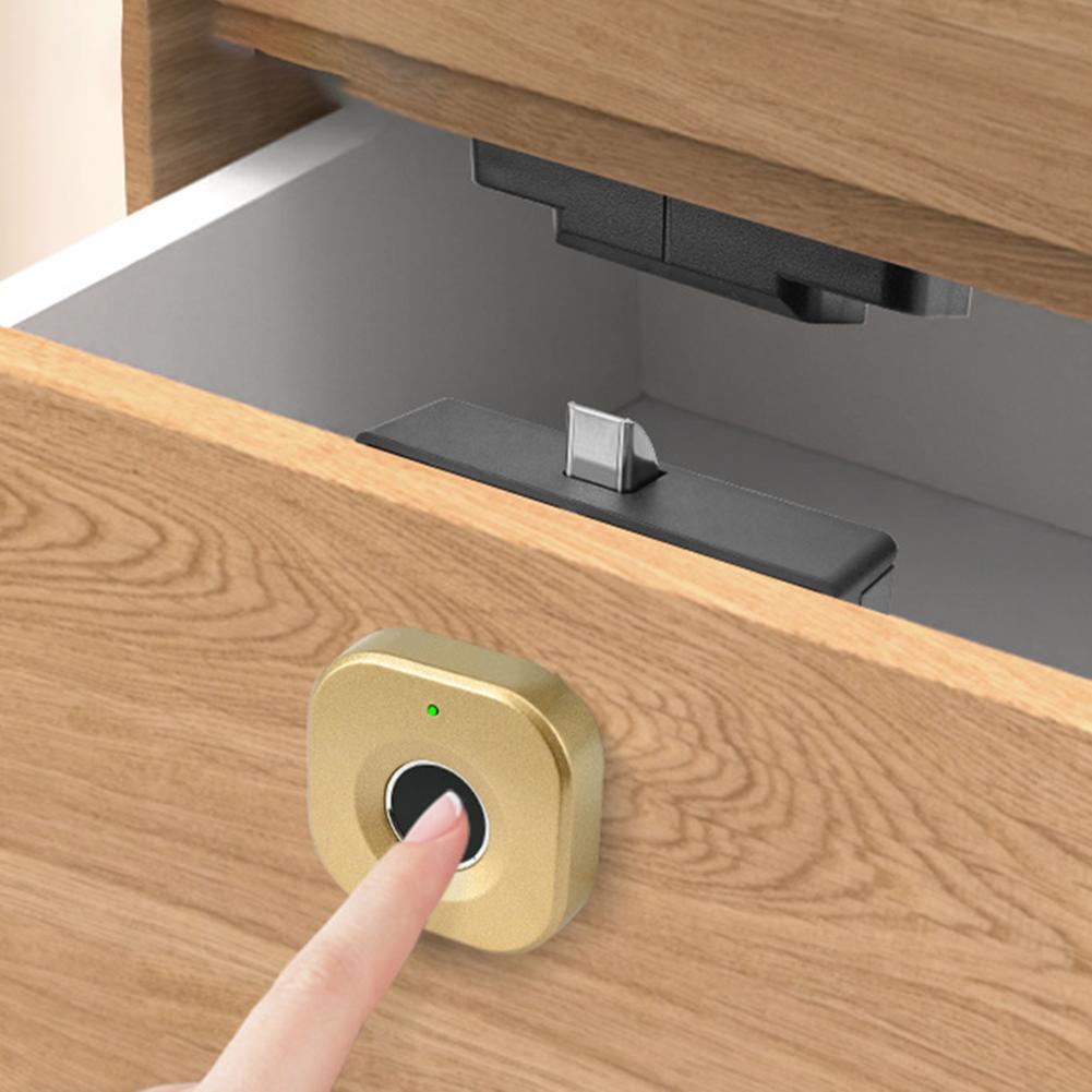 Drawer Fingerprint Lock Bedside Table Cabinet Lock Shoe Cabinet Wardrobe Smart Lock Bluet-ooth Handle-free Home Office