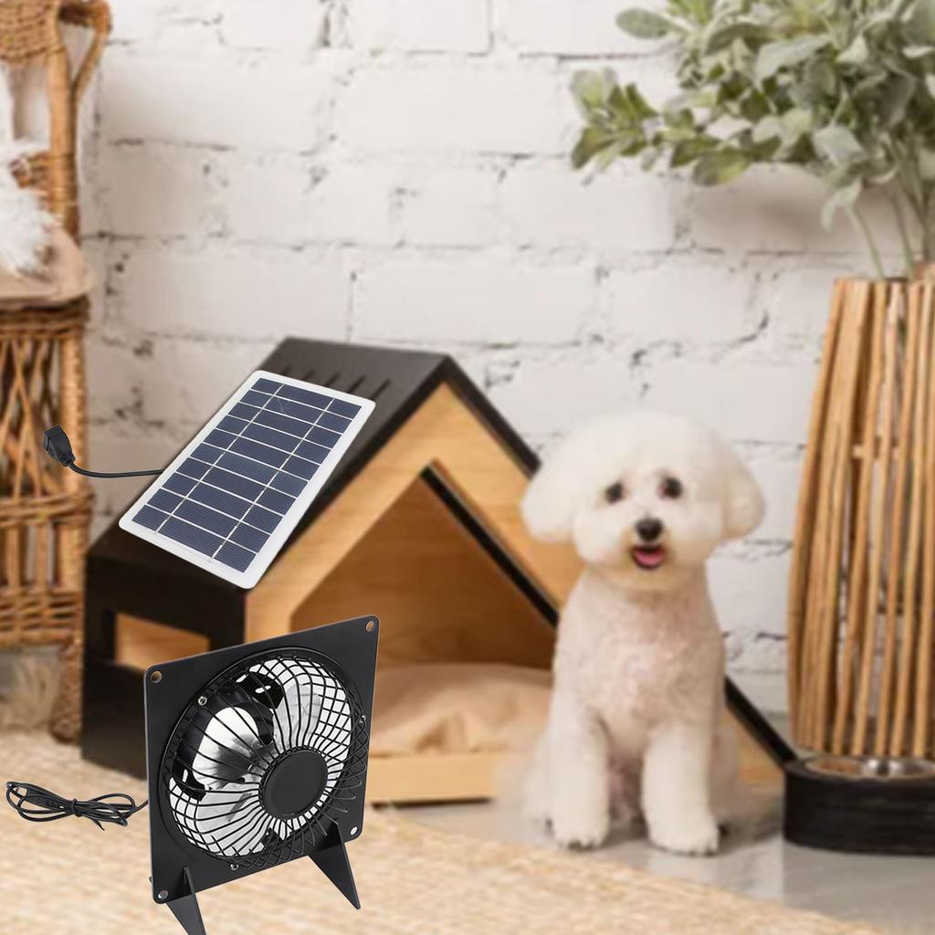 10W Solar Powered Exhaust Fan Professional Efficient Save Energy Solar Powered Vent Fan for Pet House Shed Bathroom