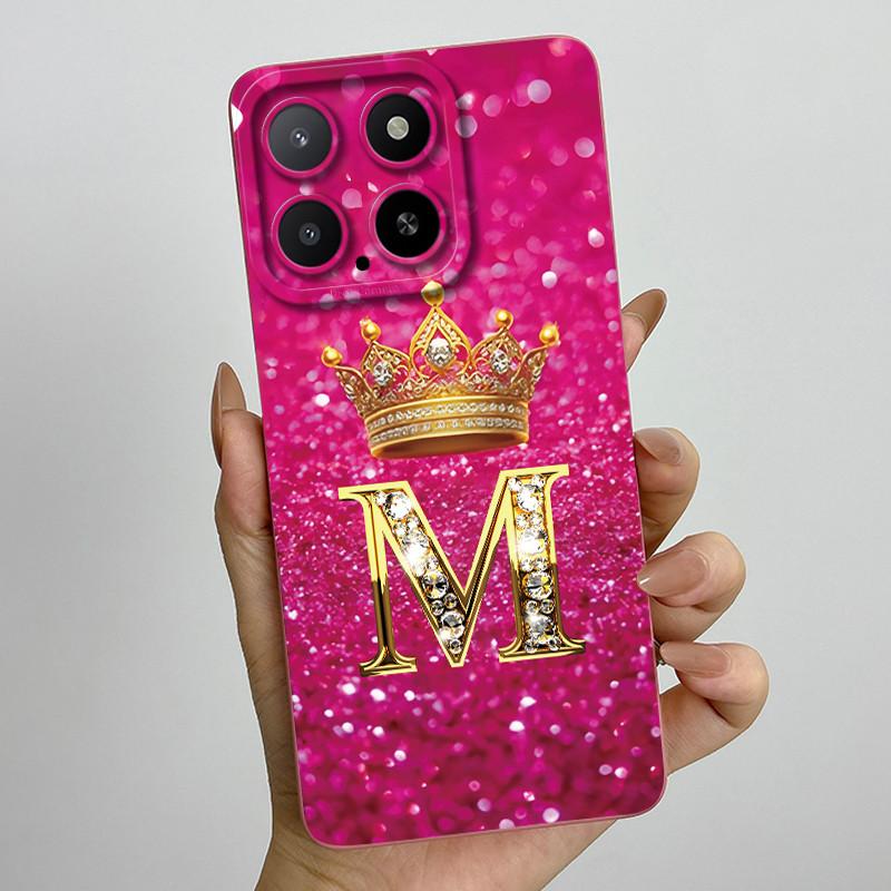 Casing For Honor X5b 2024 Phone Case Crown Letters Silicone Soft Full Protective Back Cover For HonorX5b X 5b+ Plus Coque Fundas