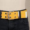 Solid Color Canvas Waist Belt Double Row Double Row Buckle Belt Outdoor Men's Belt  Jeans Wear