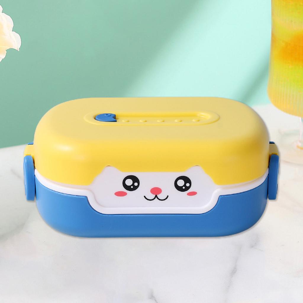 Lunch Box Durable Cartoon Design Bento Box Leak-Proof Double-layer Insulation Food Container for Kids Adults