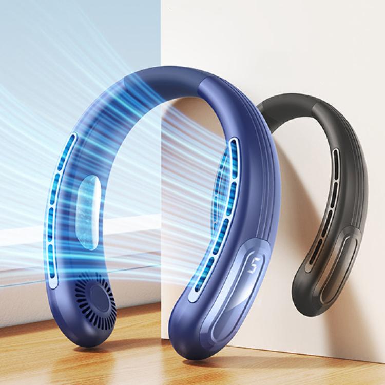 

Портативный шейный маленький вентилятор, бесшумный, безлопастной, охлаждающий, ленивый маленький вентилятор синий