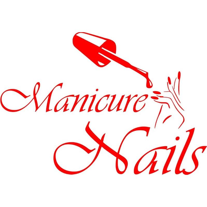 Girl Lips Beauty Salon Manicure Nail Service Art Wall Sticker Vinyl Decal Mural for Bedroom Dressing Table Living Room Home Decoration 23 X 18 In