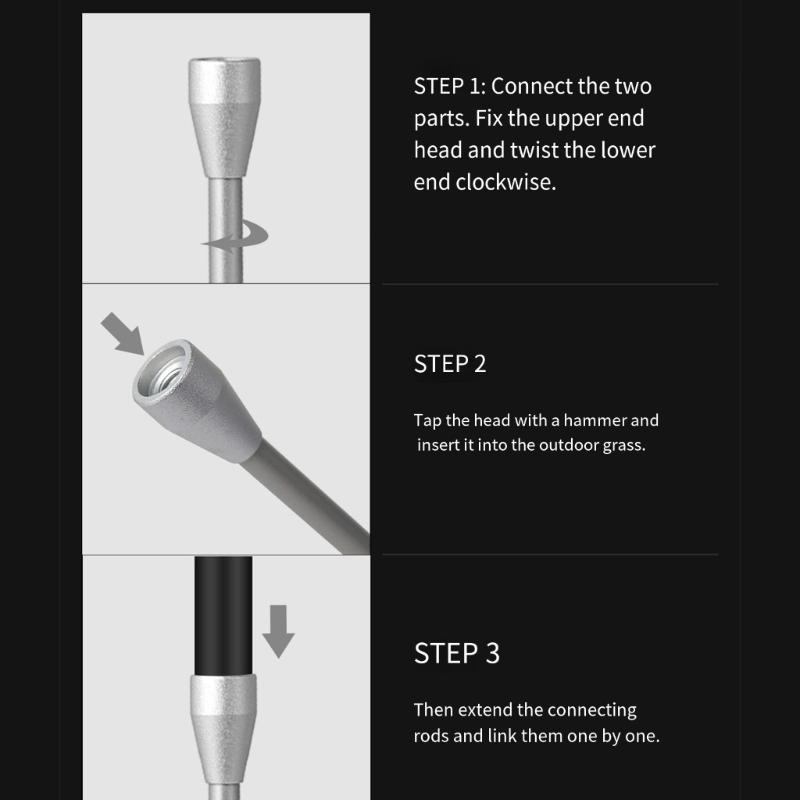 Regulable Height Camping Lamp Poles Light weight Outdoor Hanging Lamp Stand for Hiking Fishing Backpacking