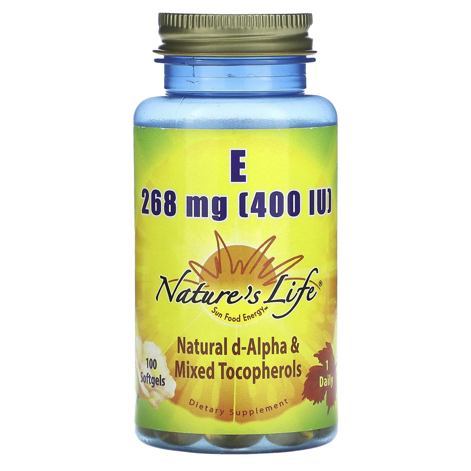

Nature S Life, Vitamin E, 268Mg(400Iu), 100 Softgels