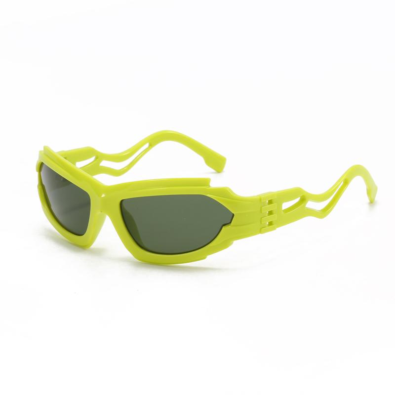 Fashion Cycling Hollow S-shaped Leg Punk Sunglasses Y2K Futuristic Sun Glasses Sports Cycling Glasses