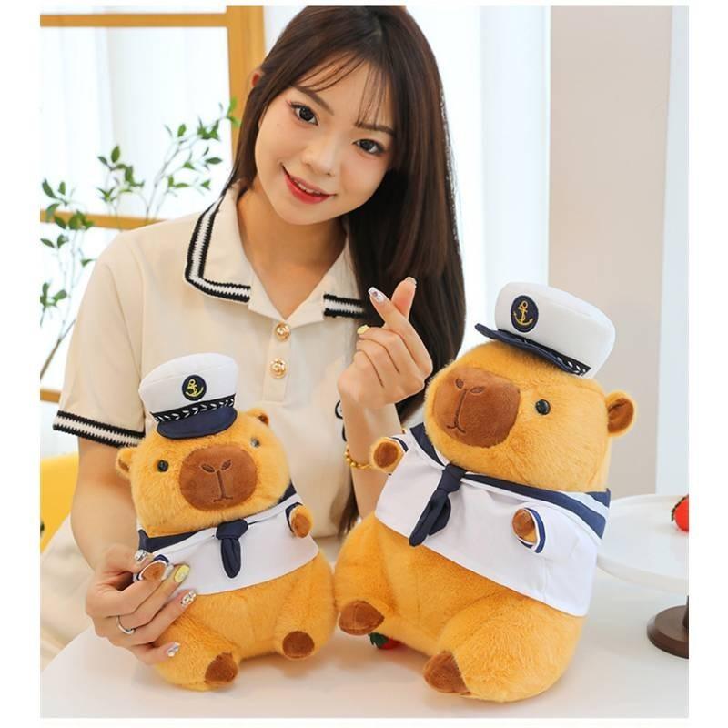 Adorable Yellow Capybara Plush Toy Perfect Cartoon Animal Pillow For Kids