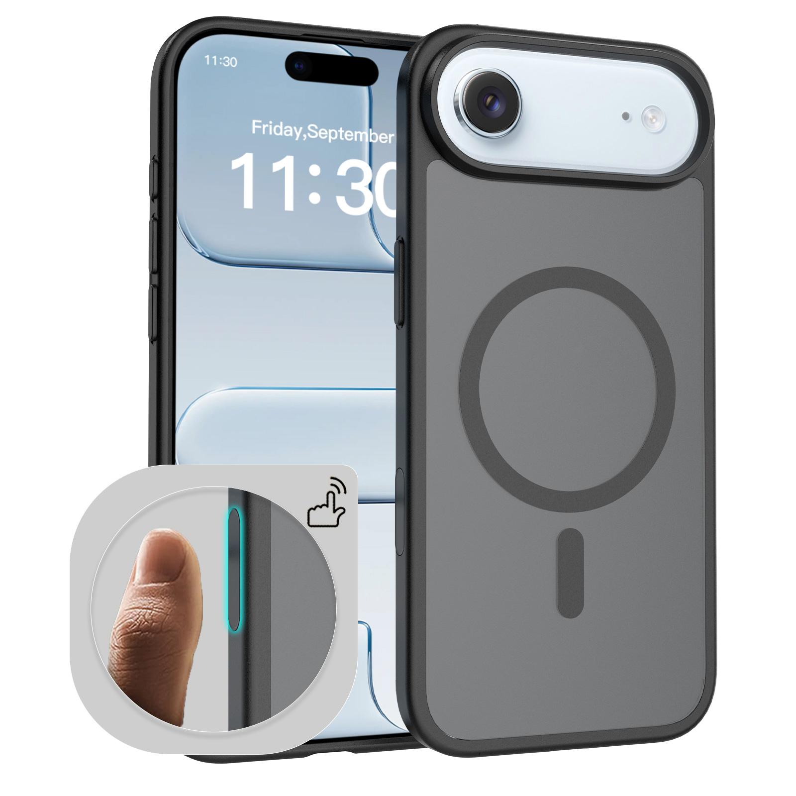 

Чехол-кнопка управления камерой для Magsafe Mag Safe Iphone Air 17E 17 E 16E 16 Pro Max 15 Plus 14 13 12 11 Se 2020 2022 8 Матовый черный чехол для телефона iphone 17 pro max чёрный