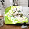 1pc Blanket Genshin Impact characters5 Print Design, Lightweight Blanket for Sofa, Bed- Soft &Warm, Gift for All Seasons like Christmas, Halloween