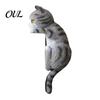 3D Relief Cat Ornament Light Switch Sticker, Decorative Resin Wall Plate Cover, Cute Animal Unique Home Interior Accents Stickers, Peel And