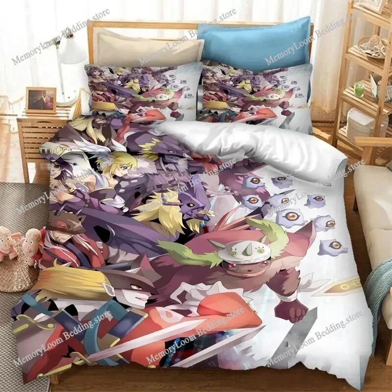 Anime Character Cute Digimon Adventure Bedding Set Full/Queen/King Size Duvet Cover Pillowcase Kids Adult Soft Home Textile Set