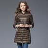 Spring and Autumn Winter Woman Lightweight Padded Warm Coat Down Jacket Long Female Overcoat Slim Solid Jackets Winter Coat Portable Parkas